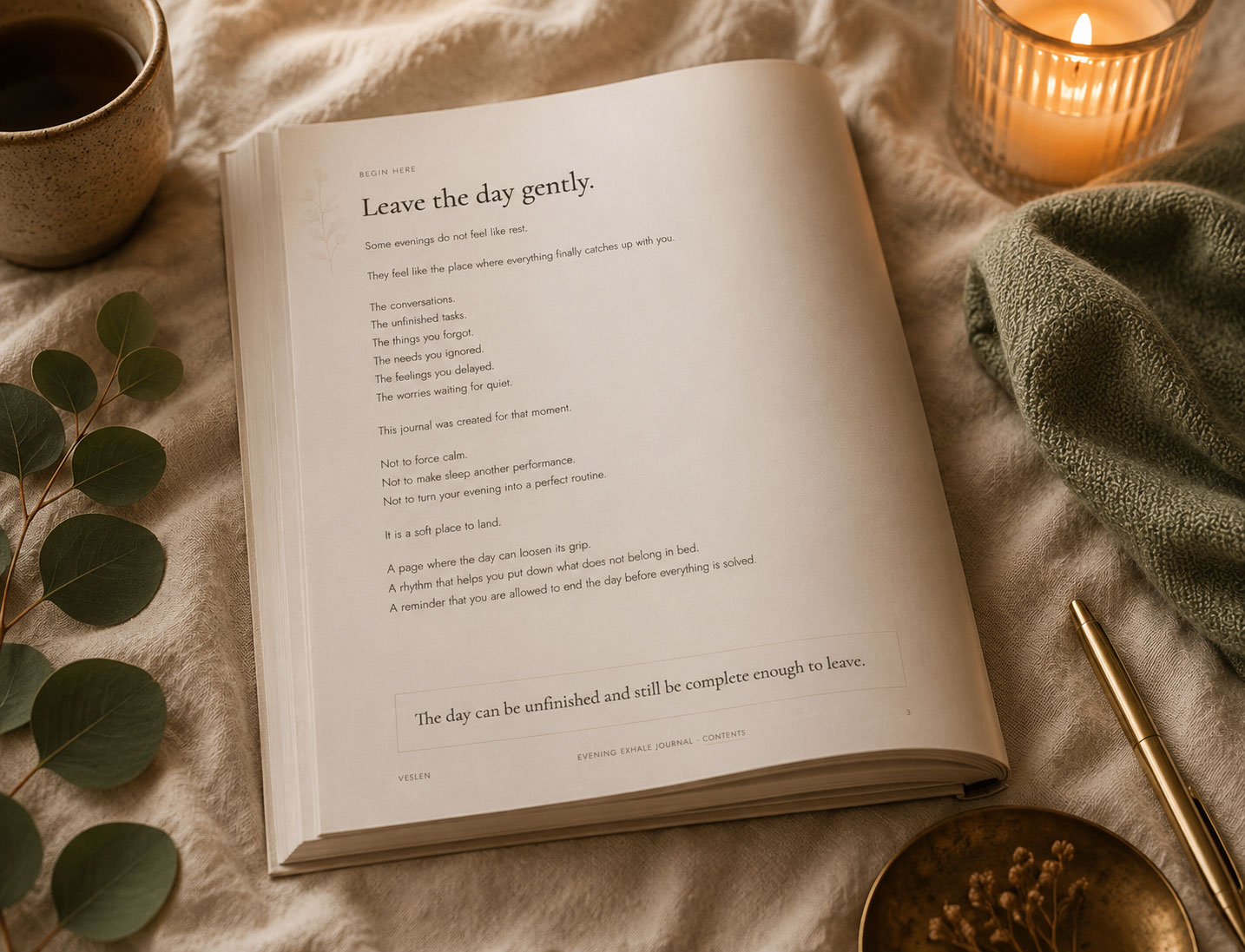 Leave The Day Gently page preview